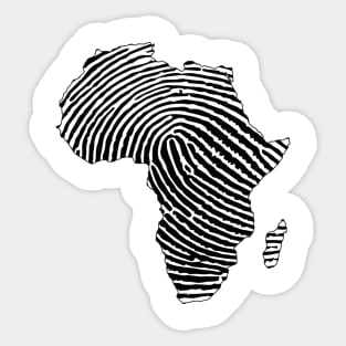 Africa, Africa Fingerprint, Black History, Black Girl Magic, Black Lives Matter Sticker